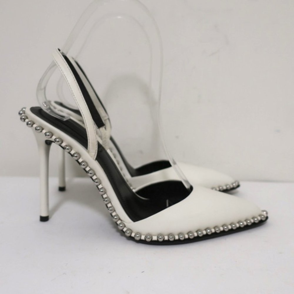 Alexander Wang Rina Pumps White Studded Size 35 - Picture 2 of 12